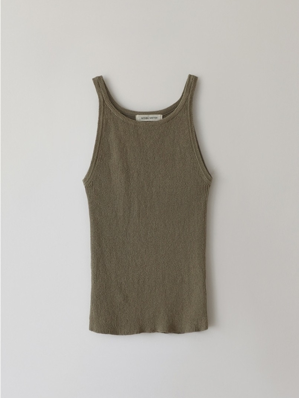 Ribbed Knit Tank Top - Olive